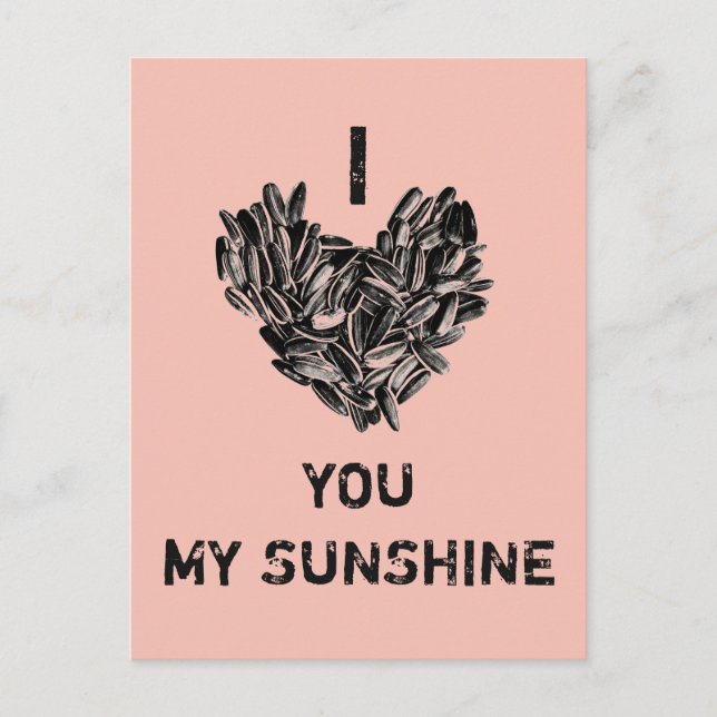Carte Postale "Je t'aime mon soleil" Drôle Mignon Cool Unique (Devant)