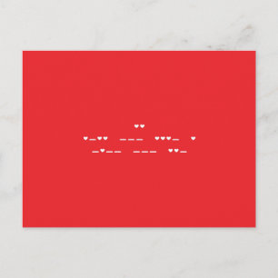 Carte Postale Je t'aime Morse Code