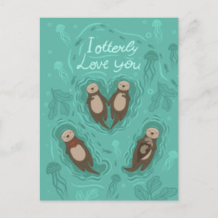 Carte postale Je t'aime Otterly
