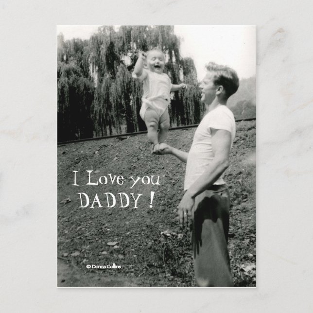 Carte Postale Je t'aime Papa (Devant)