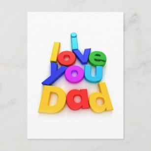 Carte Postale Je t'aime papa