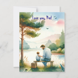 Carte Postale Je t'aime, papa