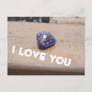 Carte Postale Je T'Aime Peint Dotted Rock