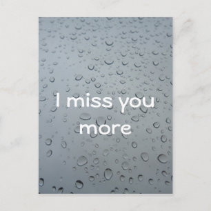 Carte Postale Je t'aime plus Gouttes d'eau Fenêtre Pluie, Larmes