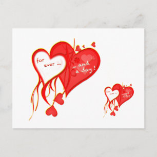 CARTE POSTALE JE T'AIME POUR TOUJOURS ET UN JOUR COEUR