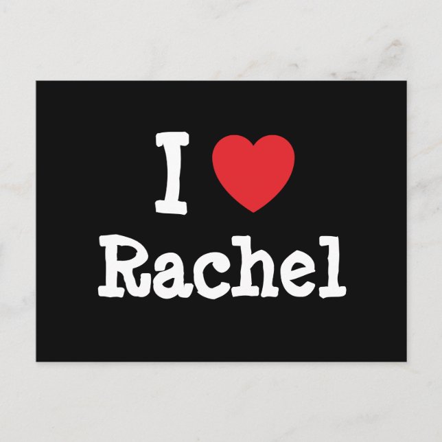 Carte Postale Je t'aime Rachel T-Shirt cœur (Devant)