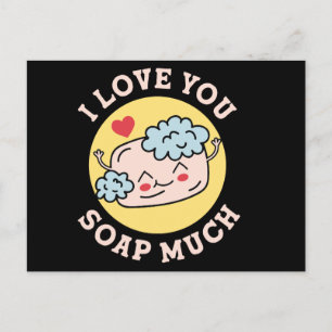 Carte Postale Je T'aime Savon Tellement Beaucoup Saint-Valentin