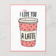 Je t'aime une latte, drôle Valentine