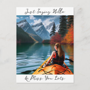 Carte Postale Je te dis bonjour et tu manques beaucoup