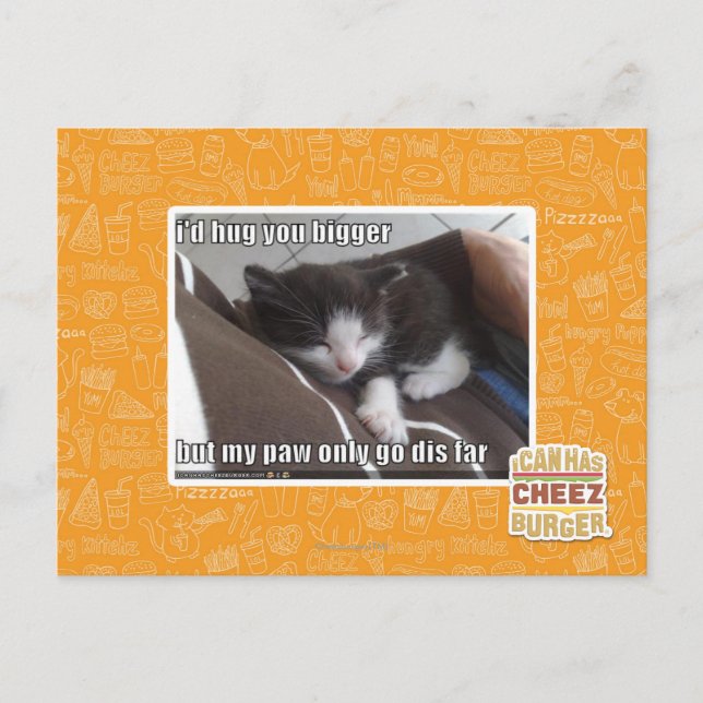 Carte Postale Je te serrerais plus gros. (Devant)