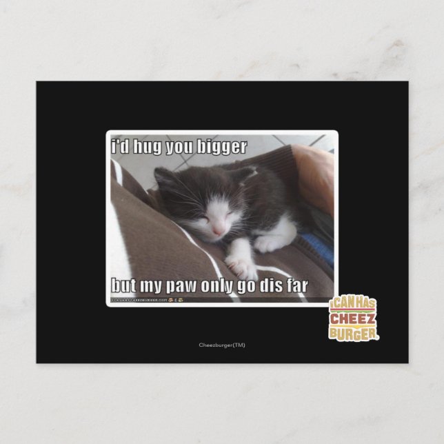 Carte Postale Je te serrerais plus gros. (Devant)