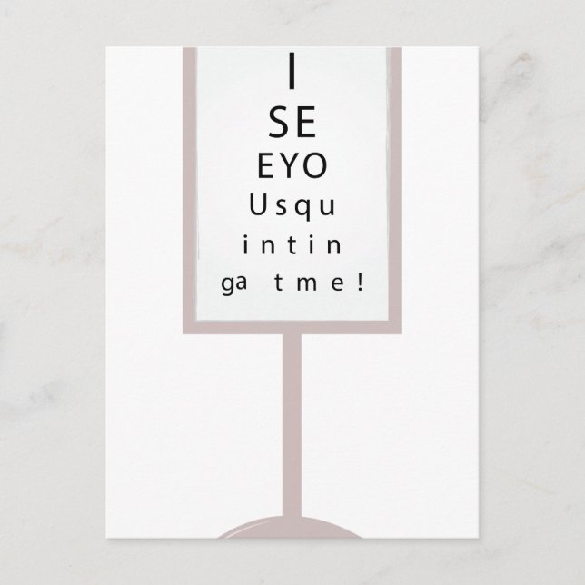 Carte Postale Je Te Vois (Devant)