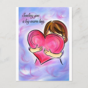 Carte Postale Je t'envoie un gros câlin chaleureux.