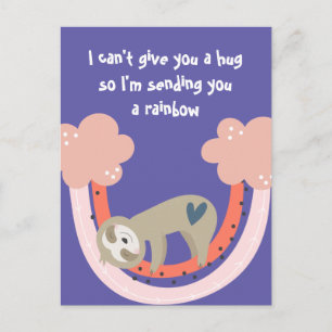 Carte Postale Je t'envoie un sourire arc-en-ciel