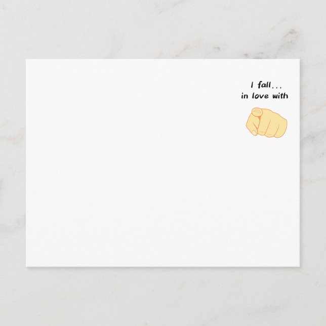 Carte Postale Je tombe amoureux de toi (Devant)
