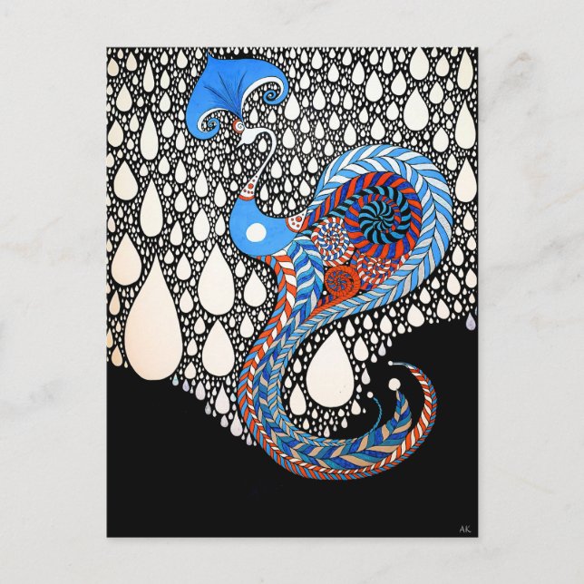 Carte Postale Je Vais Attraper Toutes Vos Larmes Parapluie Peaco (Devant)