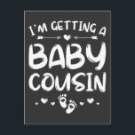 Carte Postale Je vais avoir un bébé cousin révélation du sexe du<br><div class="desc">Je vais avoir un bébé cousin révélation drôle du sexe bébé Shower Design drôle Cadeau Carte postale standard Collection classique.</div>