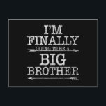 Carte Postale Je vais enfin être un grand frère<br><div class="desc">Le meilleur frère du monde est à vous. Fort et cool comme un super-héros ! Cadeau idéal pour la célébration en famille. Votre frère est le héros pour vous,  votre frère ou votre sœur.</div>