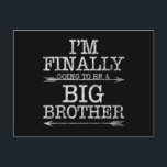 Carte Postale Je vais enfin être un grand frère<br><div class="desc">Le meilleur frère du monde est à vous. Fort et cool comme un super-héros ! Cadeau idéal pour la fête de famille. Votre frère est le héros pour vous,  votre frère ou votre sœur.</div>