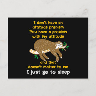 Carte Postale Je Vais Juste Aller Dormir Sloth