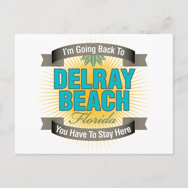 Carte Postale Je vais retourner à (Delray Beach) (Devant)