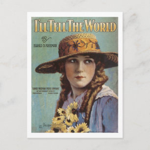 Carte Postale Je vais vous parler de la couverture Vintage mondi