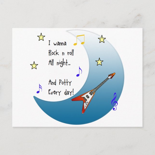 Carte Postale Je veux faire du rock n roll toute la nuit (Devant)
