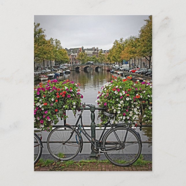 Carte Postale Je veux faire le tour de mon vélo à Amsterdam - Ca (Devant)