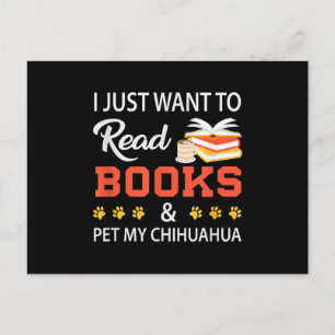 Carte Postale Je Veux Juste Lire Des Livres Et Faire Pet Mon Chi