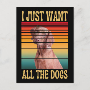 CARTE POSTALE JE VEUX JUSTE TOUS LES CHIENS