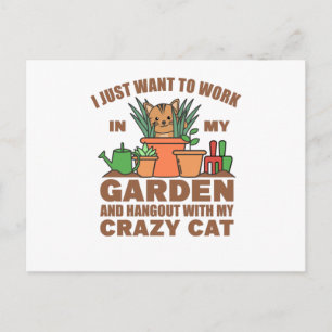 Carte Postale Je Veux Juste Travailler Dans Mon Jardin Avec Mon