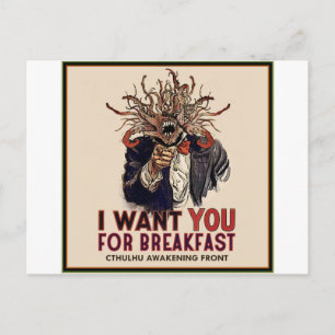 Carte Postale Je veux que vous preniez le petit-déjeuner