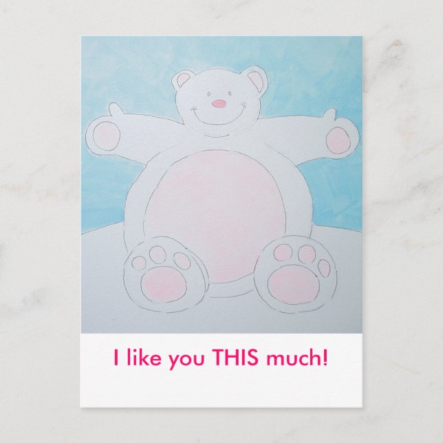 Carte Postale Je veux une flaque ! (Devant)