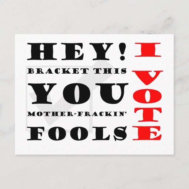 Carte Postale Je Vote ! (Devant)