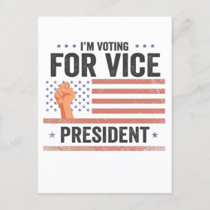 Carte Postale Je vote pour le cadeau du vice-président Trump aux