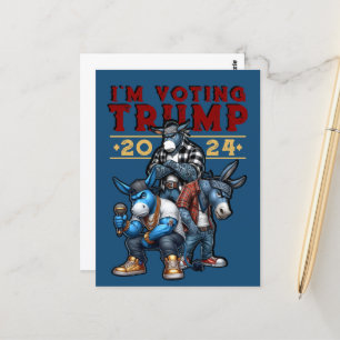 Carte Postale JE VOTE pour TRUMP 2024