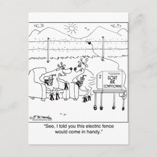 Carte Postale Je vous ai dit que la clôture électrique serait pr
