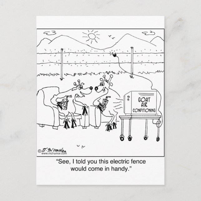 Carte Postale Je vous ai dit que la clôture électrique serait pr (Devant)