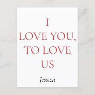 Carte Postale Je vous aime et nous, customiser personnaliser