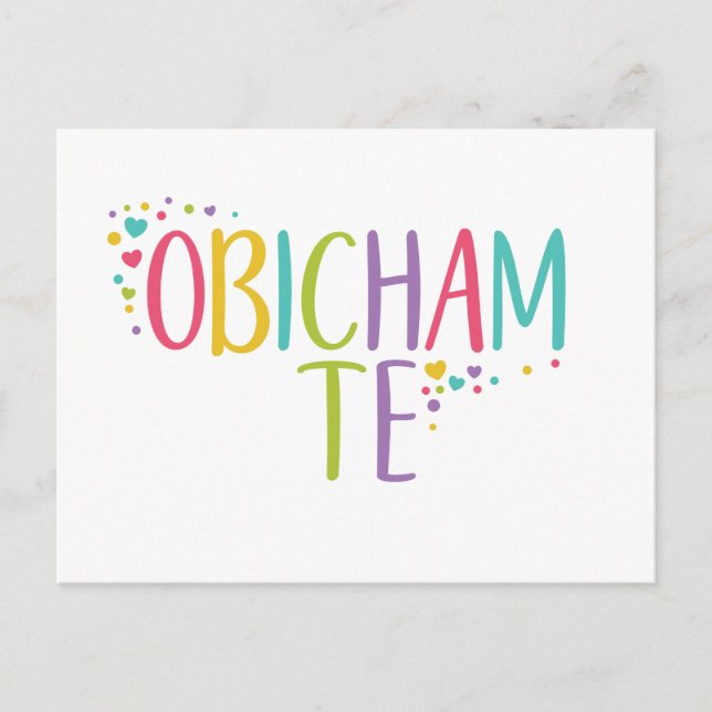 Carte Postale Je vous aime obicham te - arc-en-ciel bulgare (Devant)