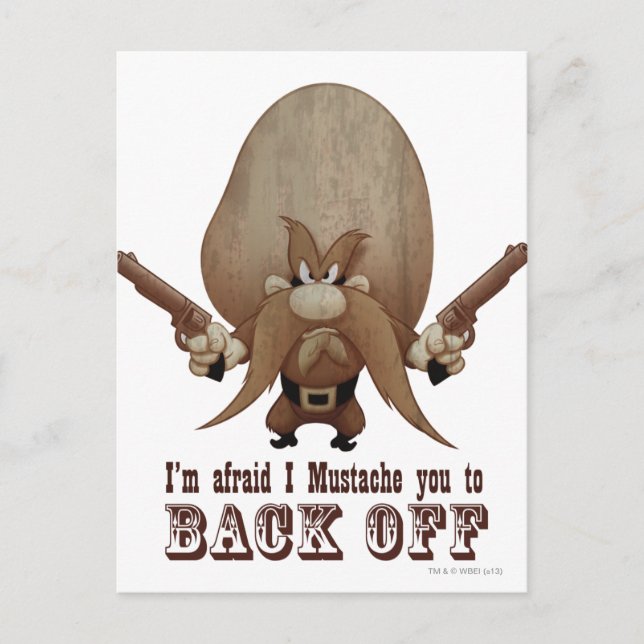 Carte Postale Je Vous Moustache De Reculer (Devant)