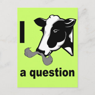 Carte Postale Je Vous Moustache Une Question - Humour Vache