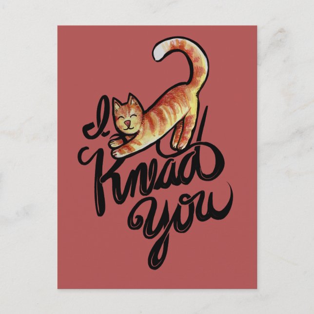 Carte Postale Je vous pétris vous chat minou chats orange        (Devant)