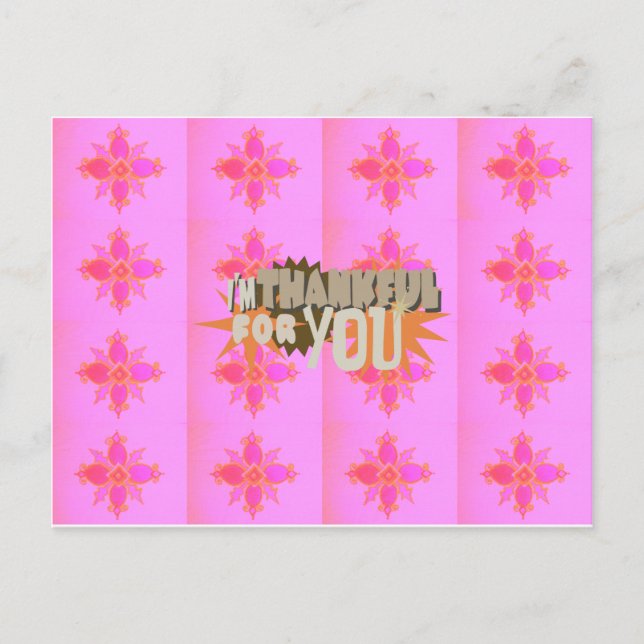 Carte Postale Je vous remercie : Une expression sincère (Devant)