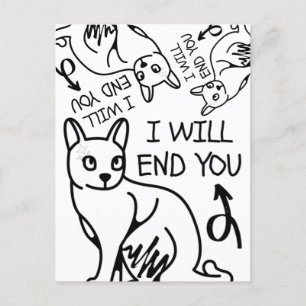 Carte Postale Je vous terminerai, Gamer Funny Minimal Mignonne C