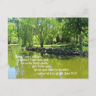 Carte Postale Jean 14:27 Paix Je pars avec toi...