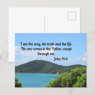Carte Postale Jean 14:6 Je suis le chemin, la vérité et la vie.