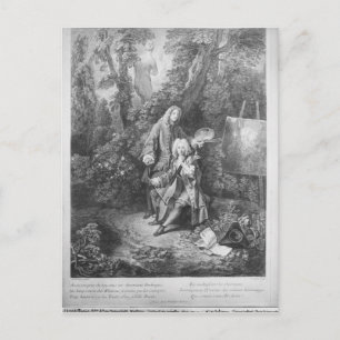 Carte Postale Jean Antoine Watteau et ami Monsieur