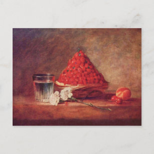 Carte Postale Jean Chardin - Le panier de fraises