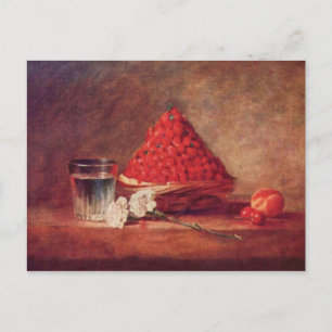 Carte Postale Jean Chardin - Le panier de fraises